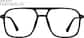 Front view of Aviator Glasses 7840821 in Black thumbnail