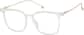 Angle view of Square Glasses 7841423 in Clear/White thumbnail