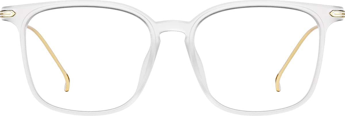 Front view of Square Glasses 7841423 in Clear