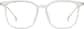 Front view of Square Glasses 7841423 in Clear/White thumbnail