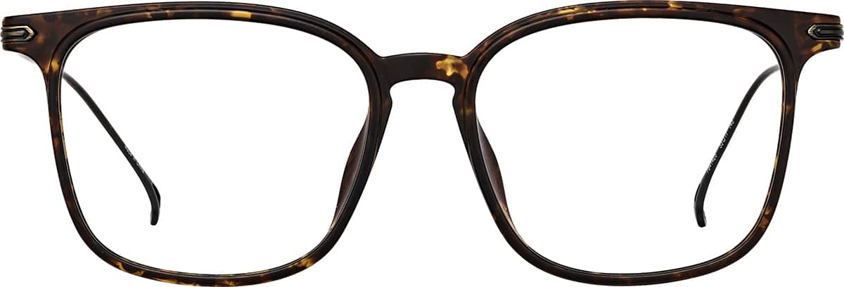 Front view of Square Glasses 7841425 in Tortoiseshell