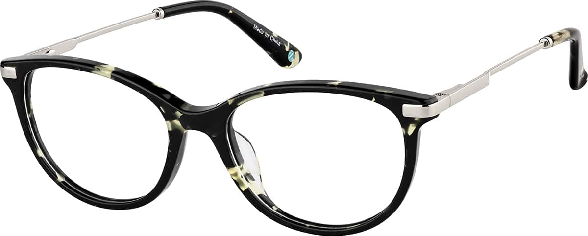 Angle view of Cat-Eye Glassses 7841624 in Green