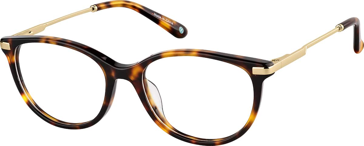 Angle view of Cat-Eye Glassses 7841625 in Tortoiseshell