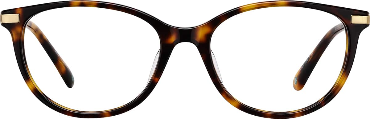 Front view of Cat-Eye Glassses 7841625 in Tortoiseshell