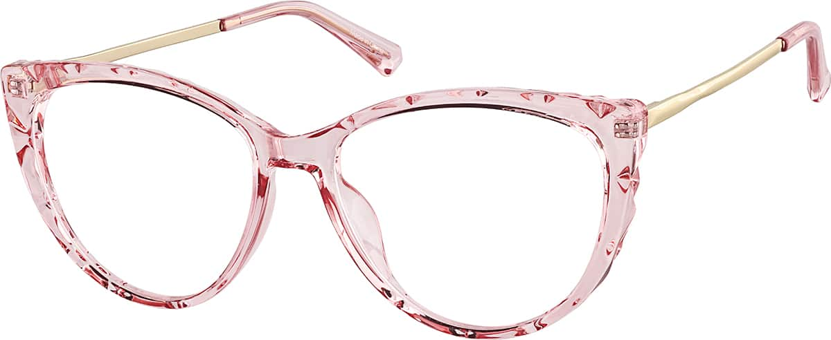 Angle view of Cat-Eye Glasses 7841719 in Pink