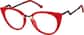 Angle view of Cat-Eye Glasses 7841918 in Red thumbnail