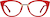 Front view of Cat-Eye Glasses 7841918 in Red thumbnail