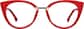 Front view of Cat-Eye Glasses 7841918 in Red thumbnail
