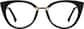 Front view of Cat-Eye Glasses 7841921 in Black thumbnail