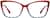 Front view of Cat-Eye Glasses 7842018 in Red thumbnail