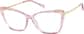 Angle view of Cat-Eye Glasses 7842019 in Pink thumbnail