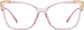 Front view of Cat-Eye Glasses 7842019 in Pink thumbnail