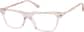 Angle view of Equilibrium Glasses 7842119 in Pink thumbnail
