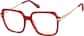 Angle view of Bold Wisdom Glasses 7842218 in Red thumbnail