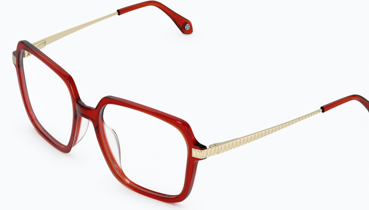 Angle view of Bold Wisdom Glasses 7842218 in Red thumbnail