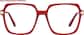 Front view of Bold Wisdom Glasses 7842218 in Red thumbnail