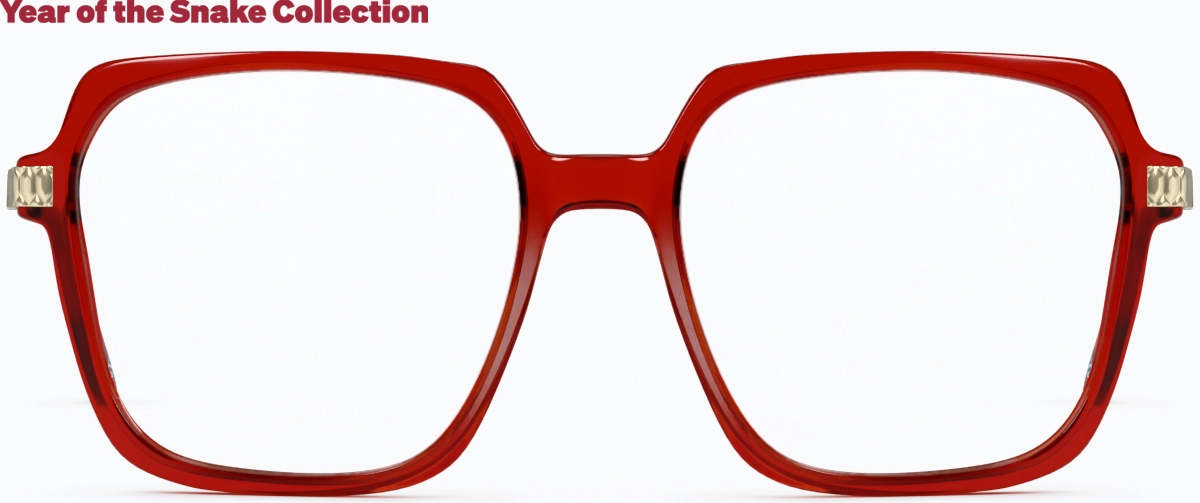 Front view of Bold Wisdom Glasses 7842218 in Red thumbnail
