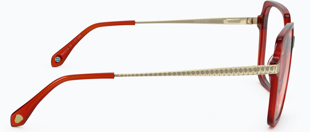 Side view of Bold Wisdom Glasses 7842218 in Red thumbnail