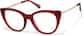 Angle view of Cat-Eye Glasses 7842418 in Red thumbnail