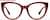 Front view of Cat-Eye Glasses 7842418 in Red thumbnail