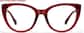 Front view of Cat-Eye Glasses 7842418 in Red thumbnail