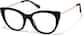 Angle view of Cat-Eye Glasses 7842421 in Black thumbnail