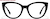 Front view of Cat-Eye Glasses 7842421 in Black thumbnail