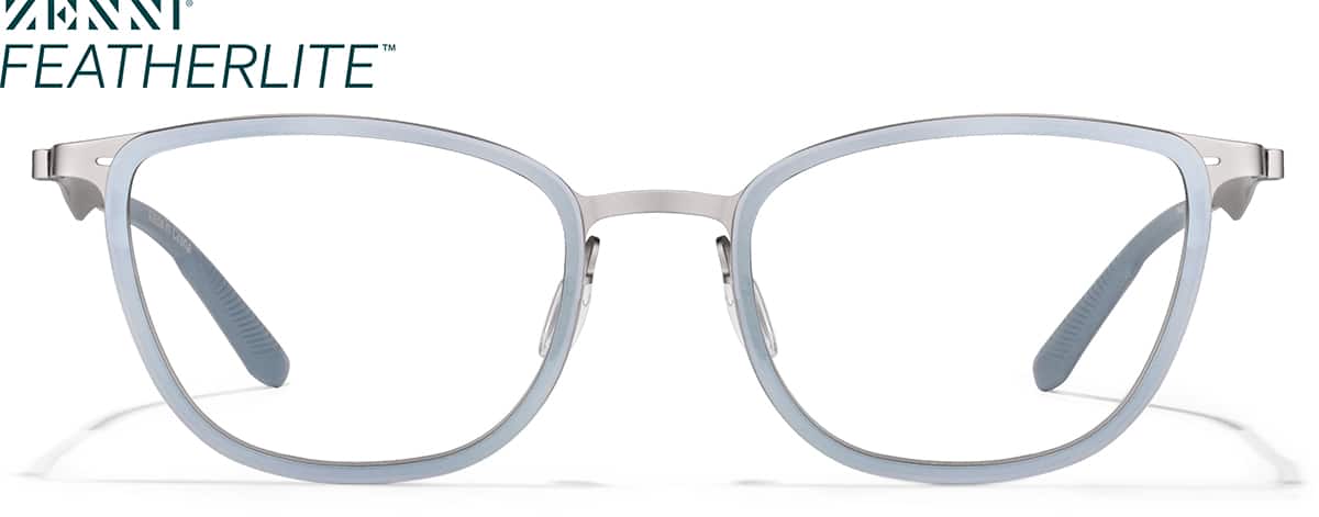 Front view of Rectangle Glasses 7842512 in Gray