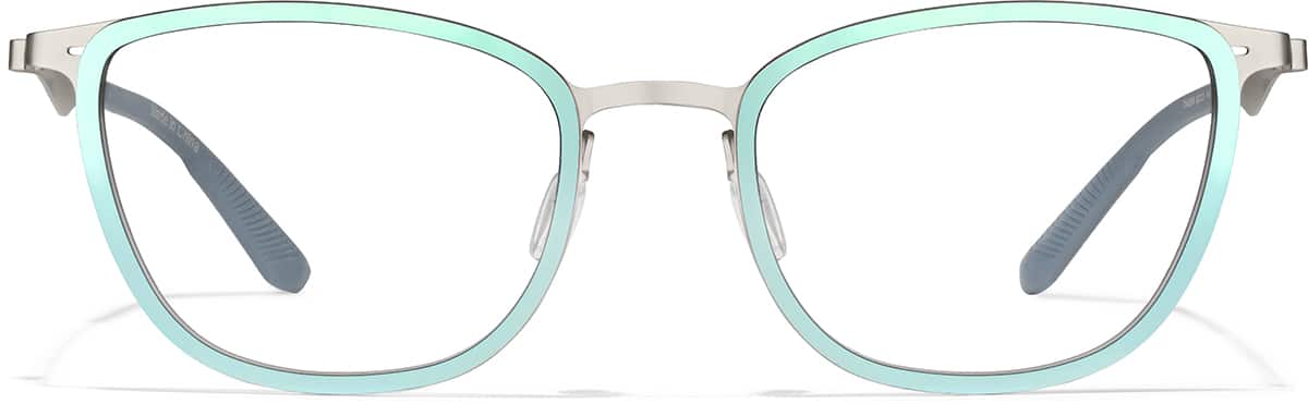 Front view of Rectangle Glasses 7842516 in Blue