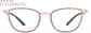 Front view of Rectangle Glasses 7842517 in Purple thumbnail