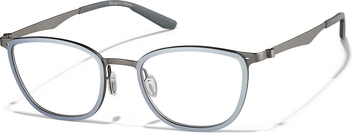 Angle view of Rectangle Glasses 7842612 in Gray