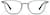 Front view of Rectangle Glasses 7842612 in Gray thumbnail