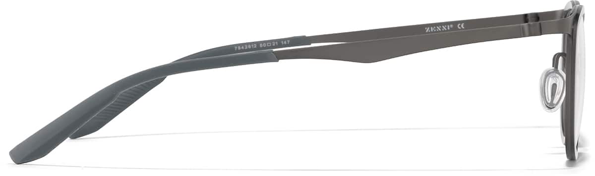 Side view of Rectangle Glasses 7842612 in Gray