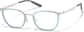 Angle view of Rectangle Glasses 7842616 in Blue thumbnail