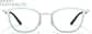 Front view of Rectangle Glasses 7842616 in Blue thumbnail