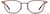 Front view of Rectangle Glasses 7842618 in Red thumbnail
