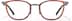 Rectangle Glasses 7842618 in Red