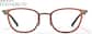 Front view of Rectangle Glasses 7842618 in Red thumbnail