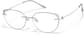 Angle view of Lightweight Cat-eye Glasses 7842812 in Gray thumbnail