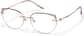 Angle view of Lightweight Cat-eye Glasses 7842815 in Champagne thumbnail