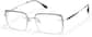 Angle view of Lightweight Rectangle Eyeglasses 7842912 in Gray thumbnail