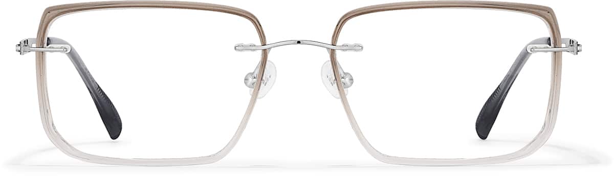 Taupe Lightweight Rectangle Eyeglasses #7842915