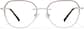 Front view of Lightweight Geometric Eyeglasses 7843015 in Taupe  thumbnail