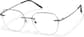 Angle view of Lightweight Geometric Eyeglasses 7843017 in Gunmetal thumbnail