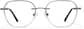 Front view of Lightweight Geometric Eyeglasses 7843017 in Gunmetal thumbnail