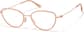 Angle view of Cat-eye Glasses 7843219 in Blush thumbnail