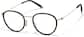 Angle view of Round Eyeglasses 7843321 in Black thumbnail