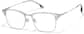 Angle view of Capricorn Browline Eyeglasses 7843412 in Crystal Gray thumbnail