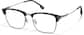 Angle view of Capricorn Browline Eyeglasses 7843421 in Black thumbnail