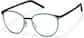 Angle view of Round Glasses  7843524 in Green and Gunmetal thumbnail